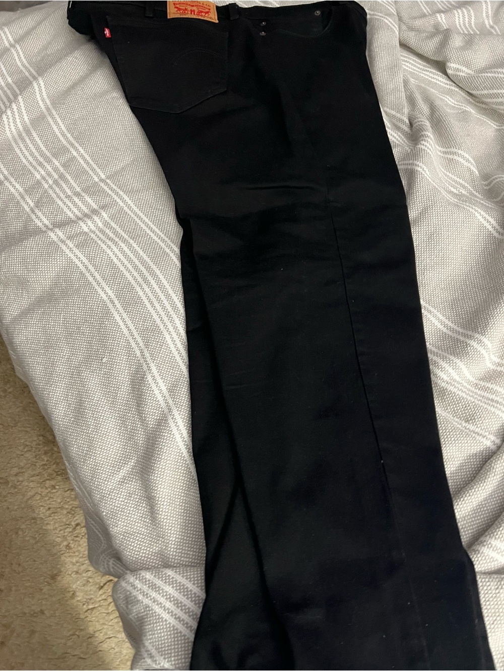 Levi's 506 Black Regular Straight Men's Jeans 42 x 30